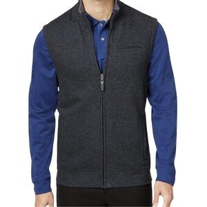 Tasso Elba Mens Full-Zip Pocket Sweater Vest Size M